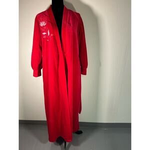 Women, red velvet, Robe  Size ￼44 Vintage 80s NWOT